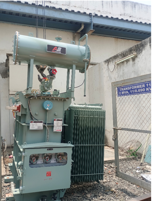 2 MVA Converter Duty Transformer — Installed at Site
